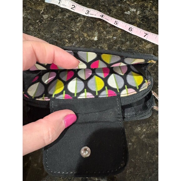 Vera Bradley Set of 2 Wallets Electric Blue Trifold + Black Zip ID Key - Picture 13 of 13